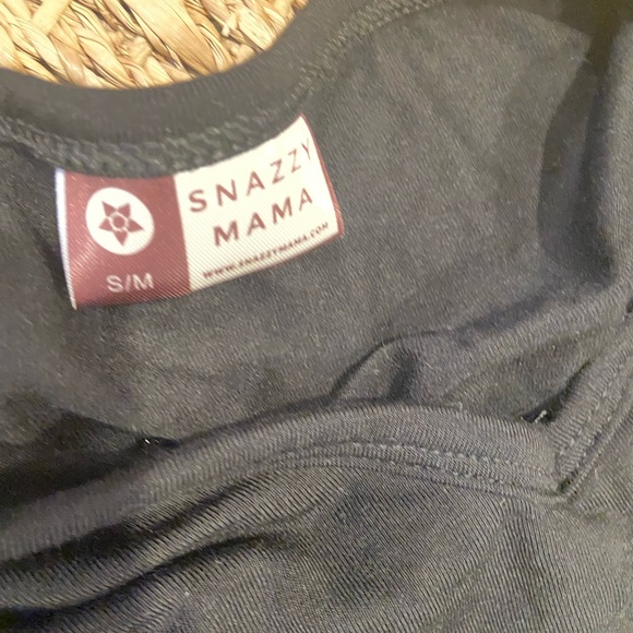 Smart Mama Breast Feeding Soft Black and Navy V Neck Shirts - Picture 3 of 6